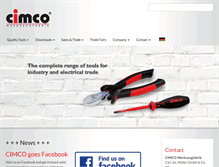 Tablet Screenshot of cimco-international.com
